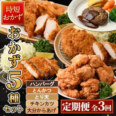 ふるさと納税 佐伯市 &lt;定期便・全3回(4か月毎)&gt;下ごしらえ済み おかず5種セット (5種・合計2.3kg×3回)