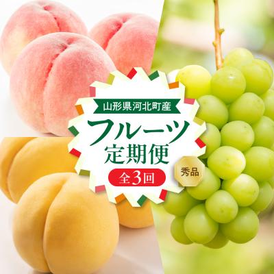ふるさと納税 河北町 [令和8年産]8月から人気フルーツをお届け!お取り寄せフルーツ定期便 3回