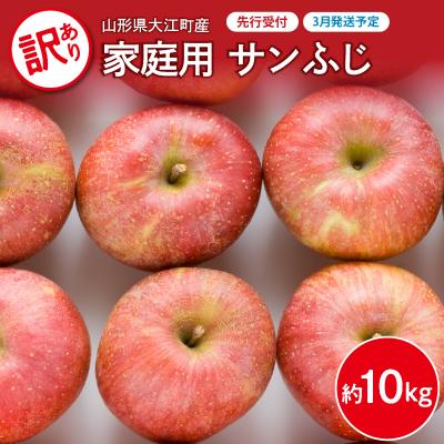 ふるさと納税 大江町 [先行受付][2027年3月発送予定] 訳あり 家庭用サンふじ約10kg[大江町産] 028-036