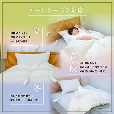 ふるさと納税 滝川市 【シングル】洗える 羽毛布団 掛け布団 オールシーズン ダウン増量 完全国内生産 綿100% |  | 02