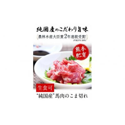ふるさと納税 氷川町 希少な純国産[熊本肥育]2年連続農林水産大臣賞受賞 馬肉のこま切れ400g(200g×2セット)