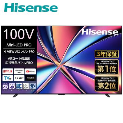 ふるさと納税 川崎市 Hisense [標準設置費込み] 液晶テレビ 100V型 (要事前見積)