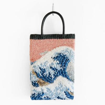 ふるさと納税 気仙沼市 [気仙沼ニッティング] ニットバッグ 神奈川沖浪裏 [宮城県 気仙沼市 20565623]