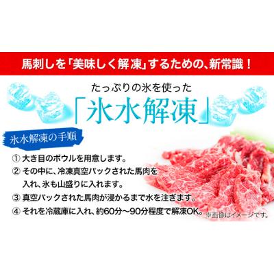 ふるさと納税 氷川町 馬刺し 上赤身 ブロック 熊本肥育 たれ付き100g×3《3-7日以内に出荷予定(土日祝除く)》 |  | 02