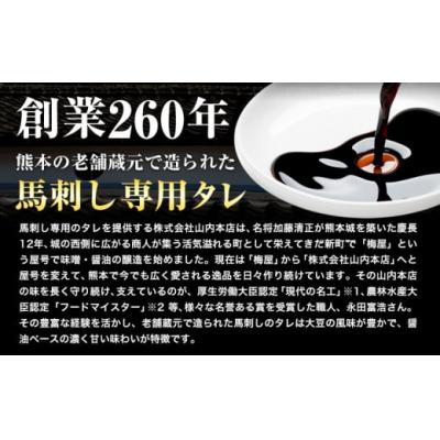 ふるさと納税 氷川町 赤身馬刺し300g【純国産熊本肥育】 たっぷり300g 約100g×3ブロック(タレ5ml×3袋) |  | 02