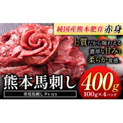 ふるさと納税 氷川町 馬刺し 国産 馬刺し 赤身 馬刺し 400g [純国産熊本肥育] 生食用 冷凍