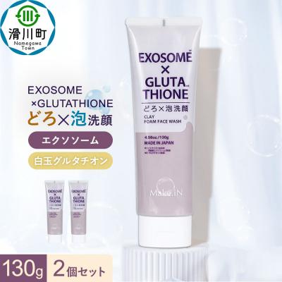 ふるさと納税 滑川町 2個セット エクソソーム グルタチオン クレイ 洗顔 フォーム|19_tnp-020201