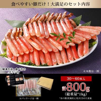 ふるさと納税 境港市 刺身OK!生ズワイガニ 棒ポーション 1kg(30本〜60本) |  | 03