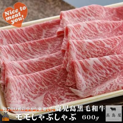ふるさと納税 徳之島町 毎回約700頭から厳選された 鹿児島黒毛和牛 モモしゃぶしゃぶ 600g