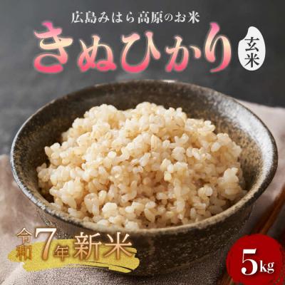 ふるさと納税 三原市 [令和7年新米]みはら高原米 浮城 きぬひかり 玄米5kg [220-015]