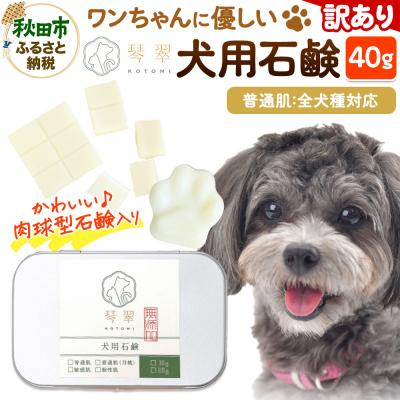 ふるさと納税 秋田市 [訳あり]犬用石鹸 [普通肌] 40g 肉球型石鹸入り|15_mik-040101a