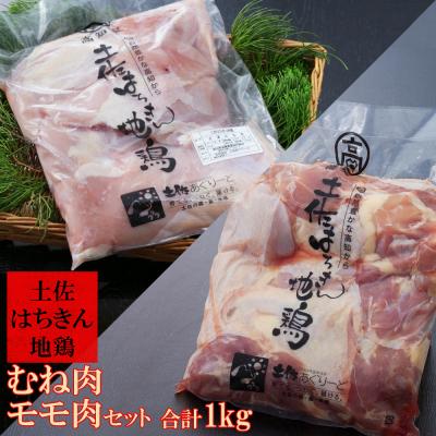 ふるさと納税 室戸市 土佐はちきん地鶏もも500g むね肉500g 計1kg