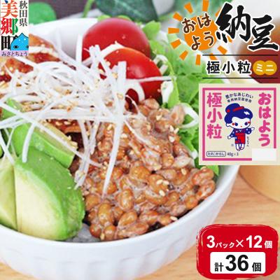 ふるさと納税 美郷町 ヤマダフーズ おはよう 極小粒 ミニ 3パック×12個(計36個)|01_ymf-163601