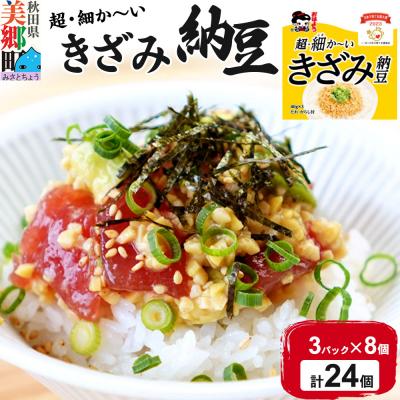 ふるさと納税 美郷町 ヤマダフーズ 超・細か〜い きざみ納豆 ミニ 3パック×8個(計24個)|01_ymf-182401