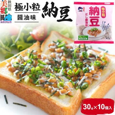 ふるさと納税 美郷町 ヤマダフーズ 極小粒納豆 醤油味 30g 10個入|01_ymf-221001