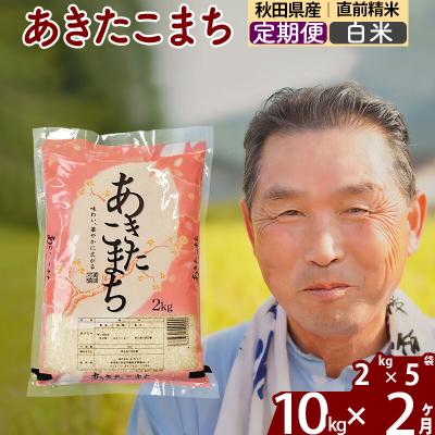ふるさと納税 北秋田市 令和7年産《定期便2ヶ月》秋田県産あきたこまち10kg【白米】|oomr-10602 | 