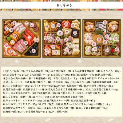 ふるさと納税 京都市 【京都「祇おん江口監修】おせち 江春 約3〜4人前|京都 正統派割烹 本格おせち 華やか 人気 有名 |  | 02