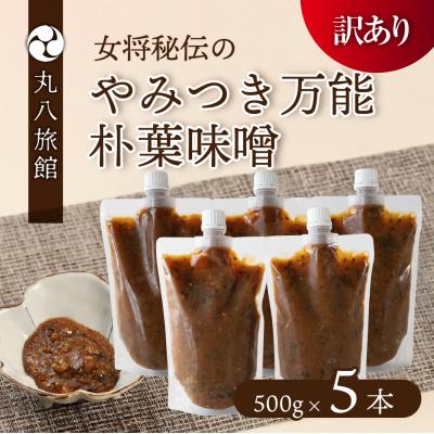 ふるさと納税 下呂市 [訳あり]やみつき万能朴葉味噌 500g×5本 ホオバ味噌 ミソ[53-37]