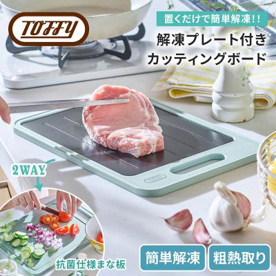 ふるさと納税 江東区 Toffy 解凍プレート付きカッティングボード カラー:ペールアクア[kt072-004]