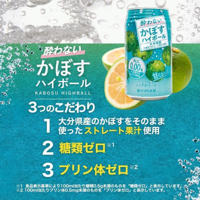ふるさと納税 豊後高田市 【定期便】酔わないかぼすハイボール 340ml×24本 12回　ノンアル |  | 01