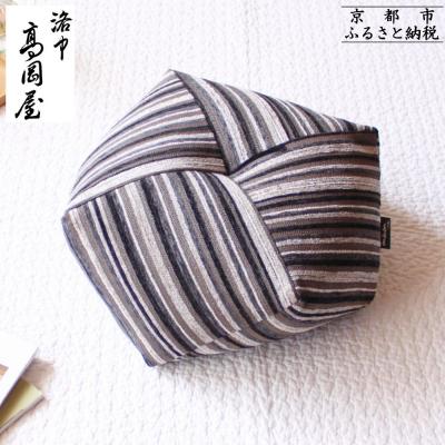 ふるさと納税 京都市 [洛中高岡屋]シンプルなデザインと素材感 おじゃみ座布団&lt;グラフ・ブラック&gt;