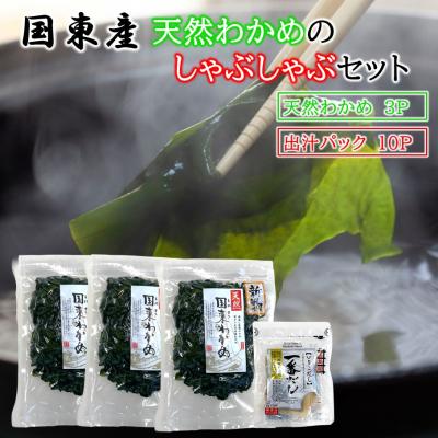 ふるさと納税 国東市 風味が違います!国東天然わかめのしゃぶしゃぶセット(湯通し塩蔵わかめ690g出汁パック付)2551R