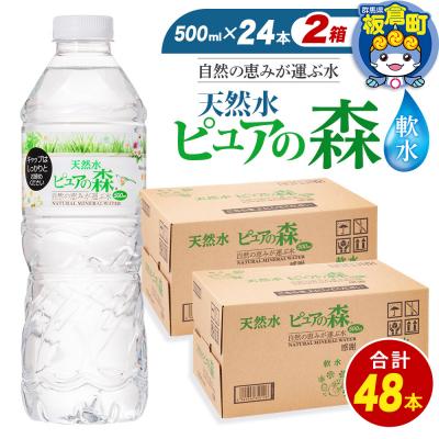 ふるさと納税 板倉町 ピュアの森 500ml 24本×2箱 計48本|13_vic-014801