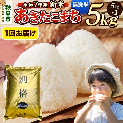 ふるさと納税 秋田市 [令和7年産新米] あきたこまち 5kg 無洗米|15_mge-010501m