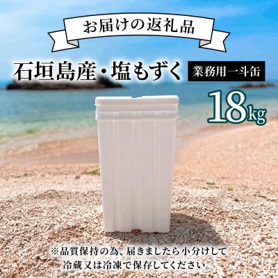 ふるさと納税 石垣市 石垣島産・塩もずく(業務用一斗缶・18kg) |  | 03