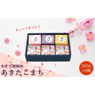 ふるさと納税 能代市 白米 無洗米 あきたこまち 300gキューブ ギフト 300g×6個 