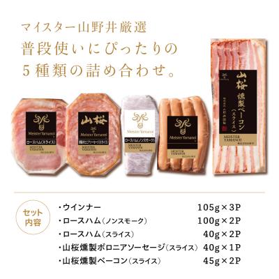 ふるさと納税 南さつま市 【お歳暮ギフト】【マイスター山野井】ハム・ソーセージ 5種 詰合せ 計10P |  | 03