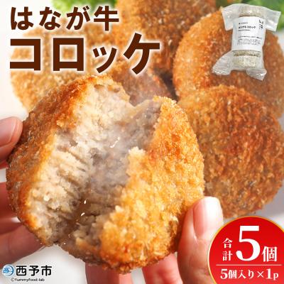 ふるさと納税 西予市 <はなが牛コロッケ 計5個> 5個入り オリジナル おつまみ お肉 牛肉 はなが牛 国産