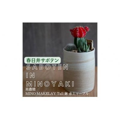 ふるさと納税 春日井市 多治見市×春日井市コラボ[美濃焼]MINO MAKELAY Tall 鉢赤土マーブル×