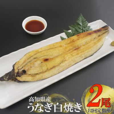 ふるさと納税 室戸市 [ 12回 定期便 ]徳さんこだわりの手焼き 白焼きうなぎ 2尾