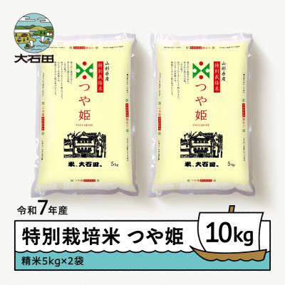 ふるさと納税 大石田町 [4月下旬発送]米 令和7年産 つや姫 10kg 山形県大石田町産 特別栽培米 精米