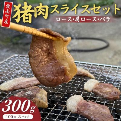 ふるさと納税 愛南町 天然猪肉 3種食べ比べセット ロース 肩ロース バラ 薄切りスライス 計300g 愛南ジビエ