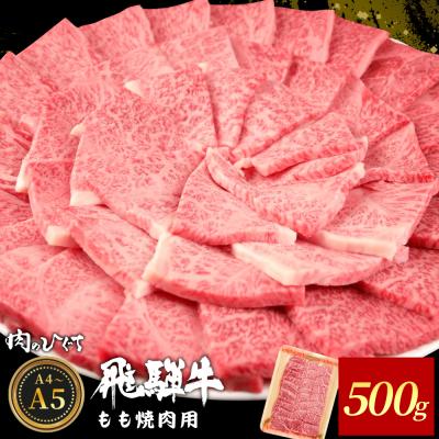 ふるさと納税 東白川村 飛騨牛 もも 焼肉用 500g A5 A4 赤身 肉のひぐち