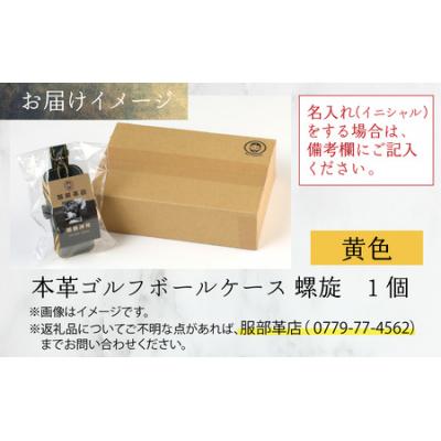 ふるさと納税 大野市 【6色から選べる】本革ゴルフボールケース 螺旋