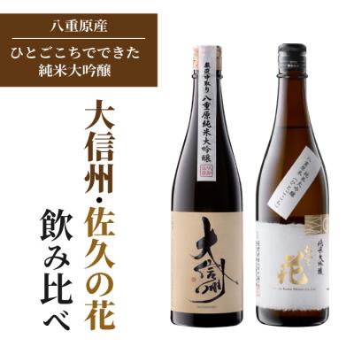 ふるさと納税 東御市 日本酒「大信州 八重原純米大吟醸 厳選中取り」「佐久の花 純米大吟醸」飲み比べ セット