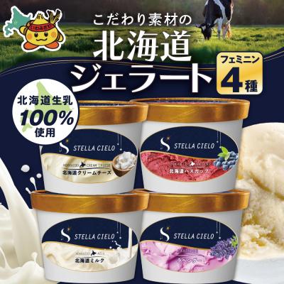 ふるさと納税 岩見沢市 STELLA CIELO 北海道ジェラート4個 フェミニン