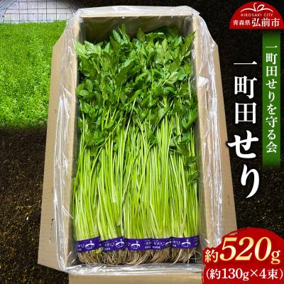 ふるさと納税 弘前市 野菜 一町田せり 約520g (約130g×4束) せり 七草|24_ism-010401