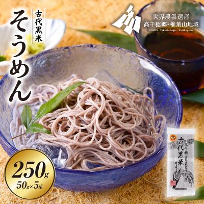 ふるさと納税 高千穂町 古代黒米そうめん