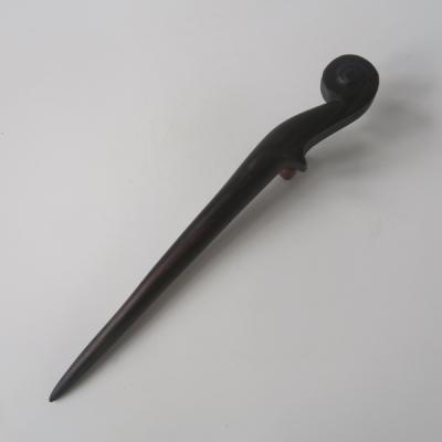 ふるさと納税 小牧市 木製かんざし スクロール型 (黒檀) [195S27-02]