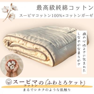 ふるさと納税 名古屋市 スーピマコットンのふわとろケット 0.5kg