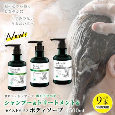 ふるさと納税 四万十市 [3回定期便]サロン・ド・オーデ ボンドリペア シャンプー&amp;トリートメント&amp;ボディソープ3点 26