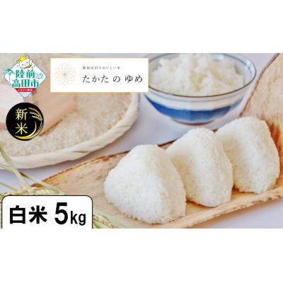 ふるさと納税 陸前高田市 [陸前高田市ブランド米] 令和7年産 新米 白米 5kg 品種:たかたのゆめ 米 おにぎり お弁当