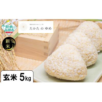 ふるさと納税 陸前高田市 [陸前高田市ブランド米] 令和7年産 新米 玄米 5kg 品種:たかたのゆめ 米 おにぎり お弁当