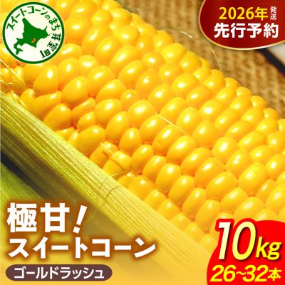 ふるさと納税 芽室町 [先行受付]北海道芽室町 ファームミリオンの極甘スイートコーン 10kg me016-017c-26