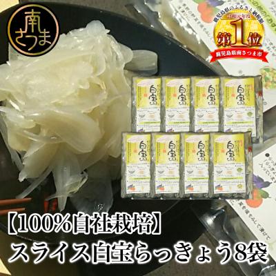 ふるさと納税 南さつま市 [お歳暮ギフト]鹿児島県産 スライス白宝らっきょう 8袋