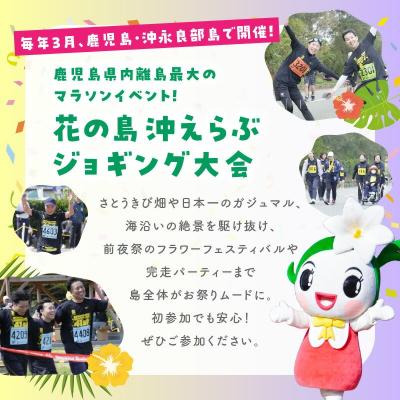 ふるさと納税 和泊町 【130サイズ】第41回花の島沖えらぶジョギング大会オリジナルTシャツ